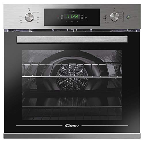 Candy New Timeless FCTS815XL WIFI, Horno Multifunción, 70L, WIFI, Vapor, Limpieza Aqualítica, 8 Funciones, Temporizador, Display táctil y Mandos, Puerta Doble Cristal, Clase A, Inox