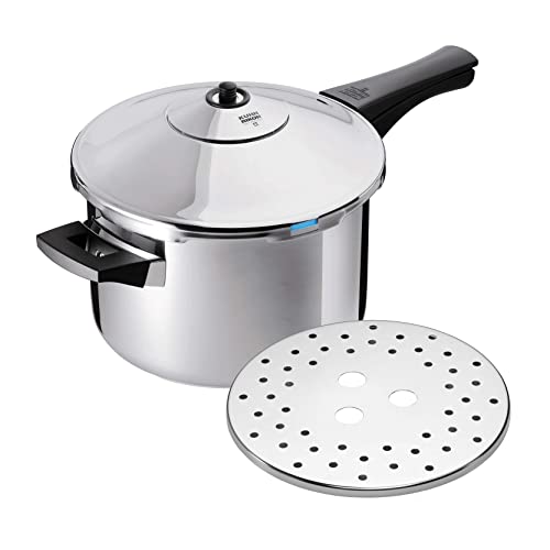 Kuhn Rikon Duromatic Inox, Olla a Presión Super Rápida con Mango 7 L/ 22 Cm, Olla Express Apta para Inducción, Fondo Superthermic para una buena Distribucion del Calor, Acero Inoxidable18/10