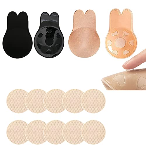 Sujetadores Adhesivos,Pezoneras Adhesivas,Sujetador Silicona,2 Pares Cubierta Pezón Silicona,Silicone Invisible Sujetador,Silicona Sujetador Adhesivos,Pezoneras Invisibles,Pegatinas Pezón Desechables