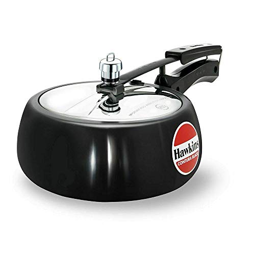 Hawkins CB35 Hard Anodised Pressure Cooker, 3.5-Liter, Contura Black by Hawkins