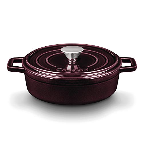 Castey - Cazo Baja Hierro 22 cm Color Burdeos