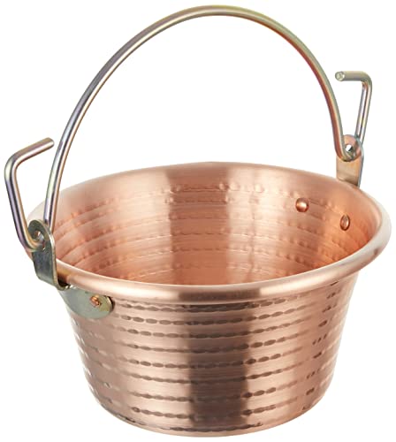 Ollas Agnelli Cobre y pastelería cocm44 m24 Family Cooking – Caldero con Mango Arco, 24 cm