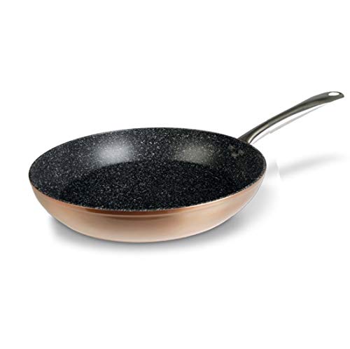 Wecook Professional Sartén Aluminio Forjado 30 cm, inducción, Antiadherente Ecológico Piedra sin PFOA, Mango Acero, Apta Todas Las cocinas, vitroceramica, Gas, lavavajillas, Negro/Cobre