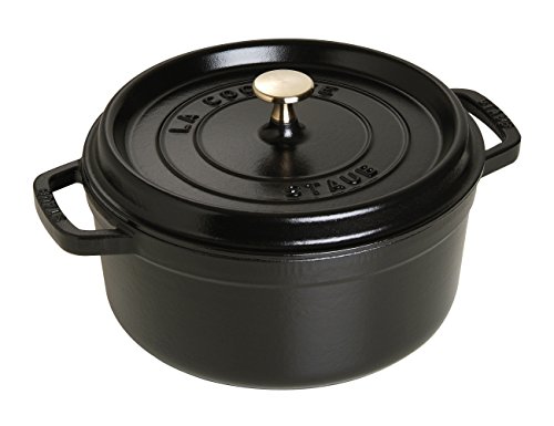 STAUB Cacerola/Cocotte de Hierro Fundido, 20 cm de Diámetro, 2,24 L, Negro