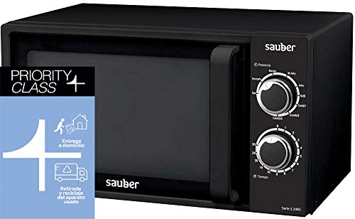 Sauber - Microondas SERIE 3-20BG - 20 Litros - CON GRILL - Negro - ENTREGA EN DOMICILIO