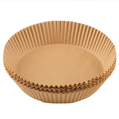 OQHAIR Cocina de Vidrio Utensilios de Cocina Papel Especial para el hogar Sartén de Aire Redondo Antiadherente Papel Absorbente de Aceite Alimentos Papel de Silicona Bandeja de Papel para