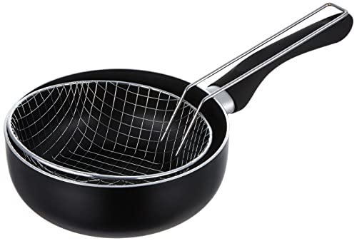 IBILI - Sarten freidora con cestillo inducta, 18 cms, Aluminio, Antiadherente, Apto para induccion