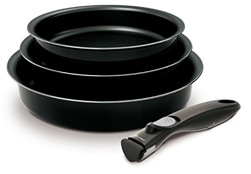 Backen 181501 Easycook batería de Cocina Set de 4 sartenes Aluminio Negro 30 x 32 x 9 cm