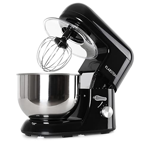 Klarstein Batidora Amasadora con Bol 5L para Hornear, Robot Cocina, Amasadora Reposteria 2000W, Gancho y Bol para Mezclar, Electrodomesticos Cocina Varillas Rotación Planetaria con 6 Velocidades