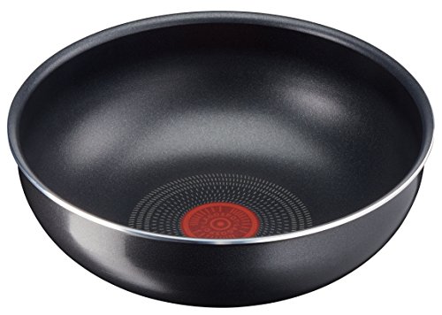 Lagostina Ingenio Essential Wok, diámetro 28 cm, Aluminio, Negro