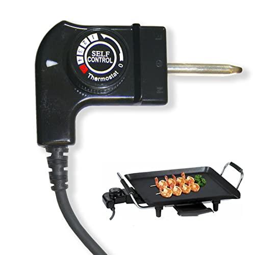 Termóstato cable para plancha de asar eléctrica. Válida compatible para diferentes modelos de grandes marcas de parrilla eléctrica. Recambio Termostato Grill asado. Modelo CTW-300.