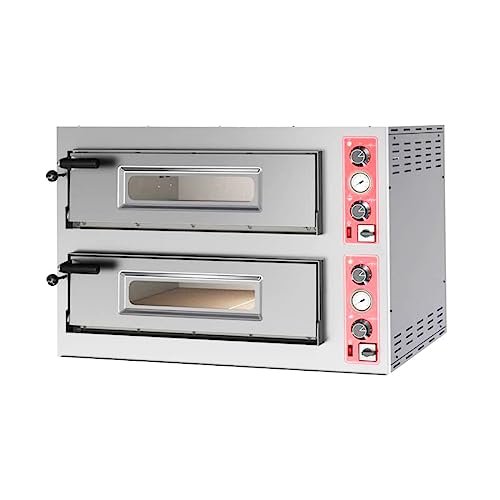 MBH - Horno pizza industrial eléctrico 6 pizzas hostelería. Horno pizza profesional italiano 1 cámara para restaurante