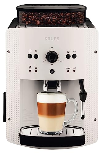 Krups Roma EA8105 - Cafetera superautomática 15 bares de presión, 3 niveles intensidad café, cantidad ajustable de 20 a 220ml, limpieza y descalcificación automático, molinillo integrado