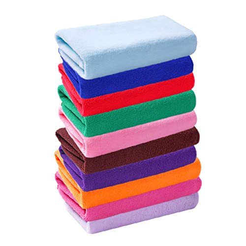 NIYANGLE 10 Unidades/Paquete De Paños para La Cara Toallas De Baño Toalla De Microfibra para Coche Toallas De Microfibra Toalla De Secado Rápido Toalla Superabsorbente Pañuelo