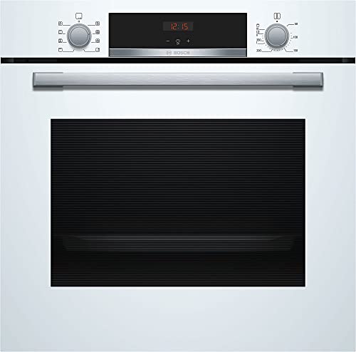 Horno empotrado Bosch HBA553BV0 serie 4, horno multifunción, EcoClean, 3400 W, gran capacidad de 71 L, blanco [clase energética A]