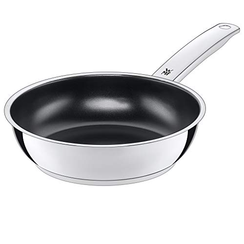 WMF Durado - Sartén Inducción Ø20 cm, Recubierta de Acero Inoxidable Cromargan, Resistente al Horno