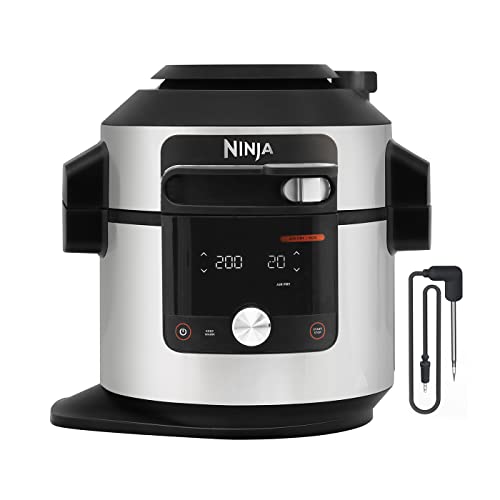 Olla Multifunción SmartLid (tapa inteligente) 14 en 1 Ninja Foodi MAX con sistema de cocción inteligente (7.5 l) [OL750EU], sensor digital de cocción, olla a presión, freidora de aire