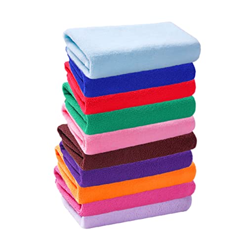 Healeved 10 Unidades/Paquete De Toallas De Microfibra para Coche Toalla De Secado Rápido Paños para La Cara Mini Paños Toallas De Microfibra Paños para La Cara Pañuelo para La Cara