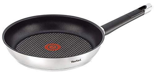 Tefal Emotion - Sartén de aluminio de 20 cm, antiadherente Titanium Extra, exterior resistente en acero, aptas para todo tipo de cocinas incluido inducción