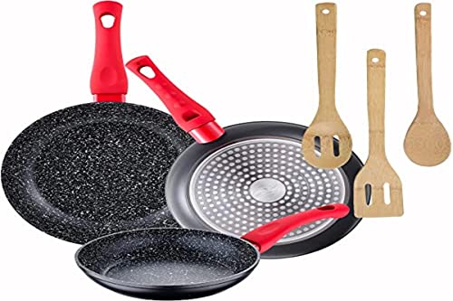 San Ignacio Pack 3 sartenes Energy Ø20/24/28 cm + Set de 3 utensilios de cocina en bambu (PK3170)