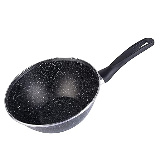Magefesa K2 Gransasso - Wok 28cm de acero vitrificado exterior gris moteado. Antiadherente bicapa Reforzado efecto piedra. Apto para todo tipo de cocinas, especial inducción. 50% de ahorro energético.