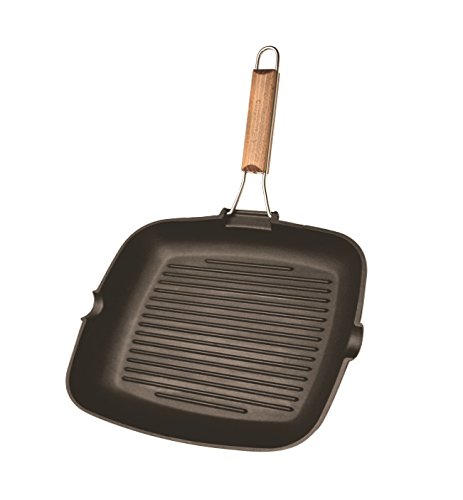 Bialetti Every Day-Sartén Grill 24 x 34 cm, Aluminio, Negro, 24 cm