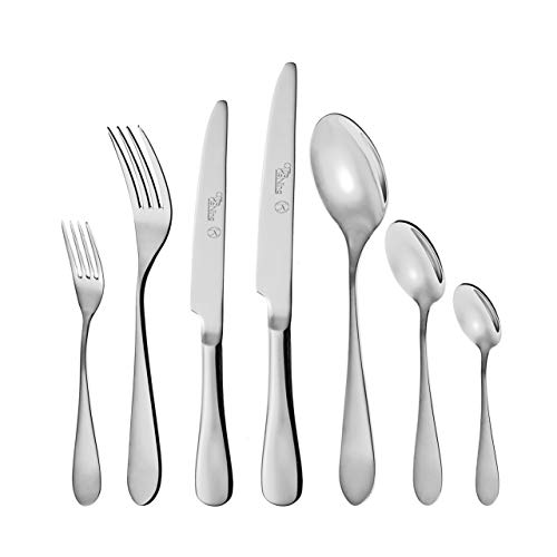 Otto Koning - Dortmund- Set Cubiertos de Mesa de 42 piezas, Acero Inoxidable 18/10, Acabado Pulido Espejo, Espesor 4mm. Una cubertería de mesa con diseño moderno y elegante para 6 comensales
