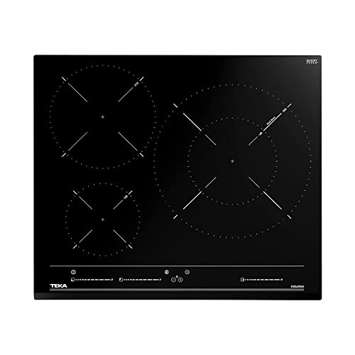 Teka IZC 63320 MST - Placa Inducción MasterSense 60 cm, con 3 Zonas de Cocción, 8 Funciones, Máxima Potencia, Placa Inducción Tres Fuegos, Color Negro