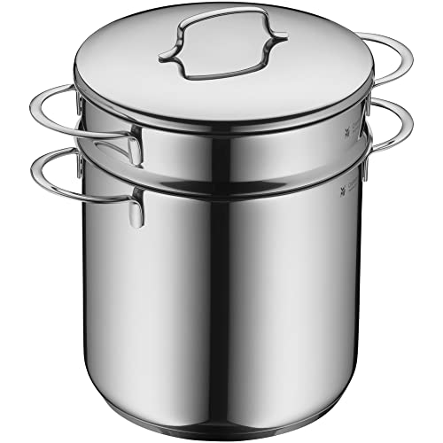 WMF Mini - Olla Pasta 3L Ø 18 cm, Acero Inoxidable Cromargan, con Tapa e Inserto, Apilable
