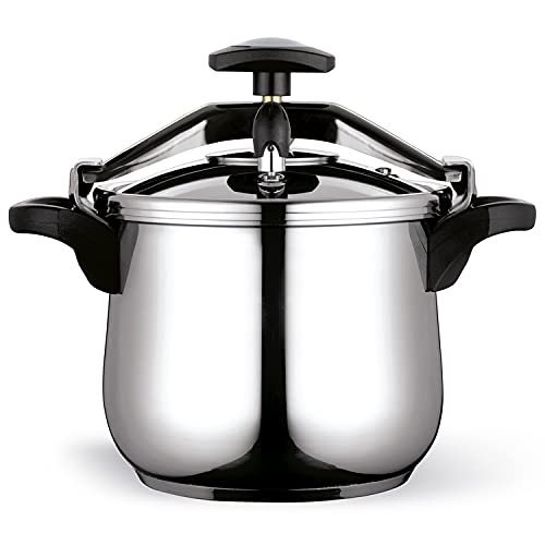 FAGOR ® Fagor Clasica olla a presión rápida, 8 L, fabricada en acero Inoxidable 18/10, apta para todo tipo de cocinas, INDUCCION total, fondo termodifusor IMPAKSTEEL, 3 Sistemas de Seguridad, express