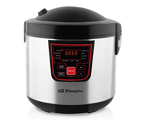 Orbegozo MCP 6000 - Máquina de cocinar programable, 11 programas, pantalla LCD, 5 L de capacidad, temporizador, recetario
