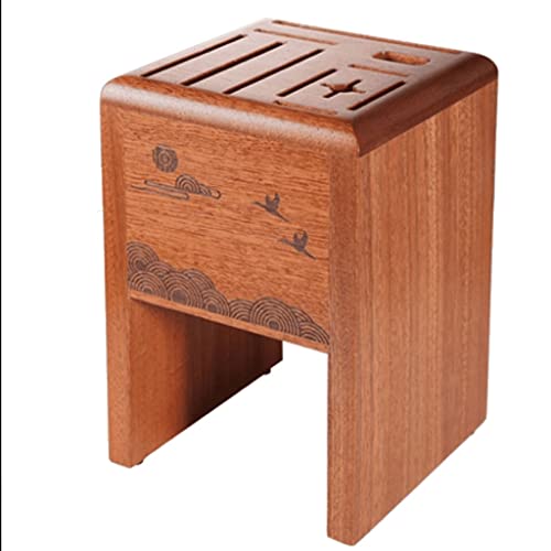 Bloque de cuchillos Soporte de cuchilla multifuncional, herramienta de madera maciza Bloque de cuchillos de almacenamiento for sujetador de utensilio de cocina for el hogar Soporte de bloque de cuchil