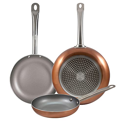 San Ignacio Optimum Plus Set 3 Sartenes, Aluminio Prensado, Aptas para Inducción, 18, 22, 26 cm