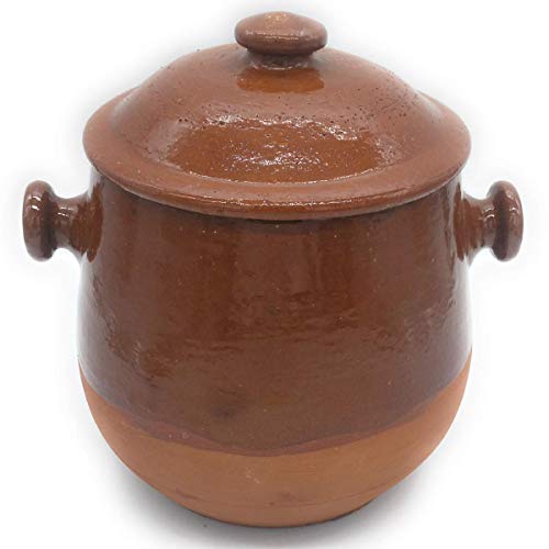 Puchero de barro para cocinar 14 litros de 30 cm x 30 cm