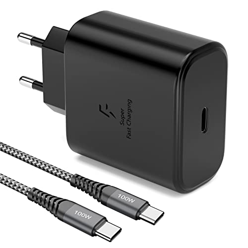 YIWENTEC 45 W USB C Quick Charger Super Fast Power Supply USB C Charger with 2 m USB C Nylon Braid Cable