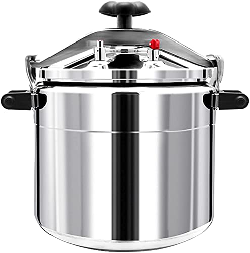 EVANEM Olla De Alta Presión A Prueba De Explosiones, Olla De Cocción De Alta Presión De Acero Inoxidable De Gran Capacidad Comercial Adecuada for Cocina De Inducción A Gas,Silver (Color : Onecolor,