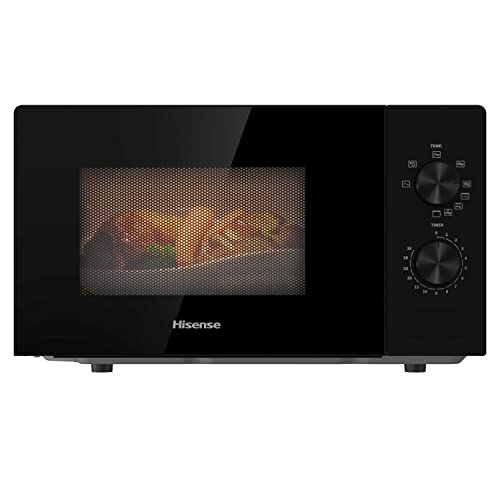 Hisense H20MOWS1HG - Microondas, Capacidad de 20 L, 700 W de Potencia, 900 W Grill, 5 Niveles, Temporizador 30 Min, Modo Descongelar, Tirador, Acabado Blanco