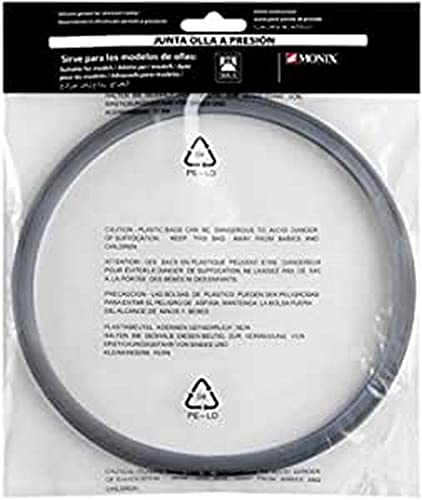 BRA A990988 Junta Silicona para ollas a presión Monix 4 litros, 6 litros y 7 litros, Gris, 22 cm