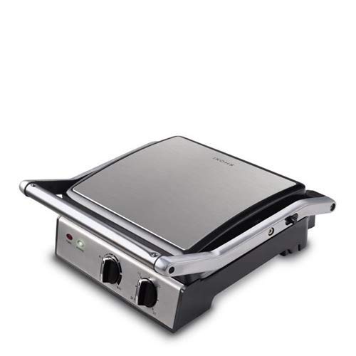 CREATE/STONE GRILL PRO/Sandwichera Grill, 2000 W, hasta 4 Tostadas, Revestimiento Antiadherente Cerámica, Apertura de 180º, Altura Adaptable, Libre de BPA…