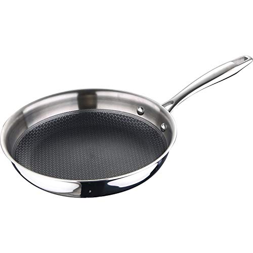 MasterPRO Hi-Tech 3 | Sartén Antiadherente de 28 cm | Acero Inoxidable con Textura de Panal de Abeja | Revestimiento de 3 Capas | Menaje de Cocina | Apta para Todos los Tipos de Cocina