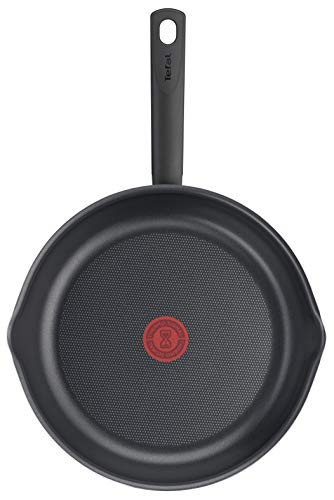 Tefal Day By Day On Sartén, con antiadherente de titanio, picos vertedores, Thermo-Signal, base difusora, forma profunda, apta para gas, vitrocerámica y eléctricas, no apto para inducción, 32 cm