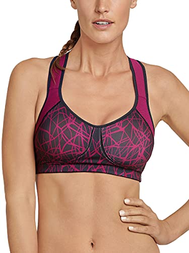 Schiesser Sport Bra, Vario Sujetador Deportivo, Rojo (Beere 512), 95D (Talla del Fabricante: 080D) para Mujer