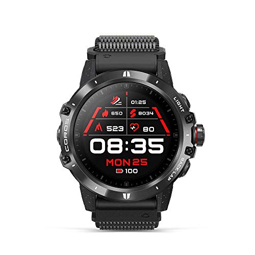 Reloj Multiaventura COROS VERTIX GPS, esfera de titanio y cristal de zafiro, navegación, monitoreo oxígeno en sangre 24/7, entrenador, botón digital y batería ultra duradera incluso en climas extremos
