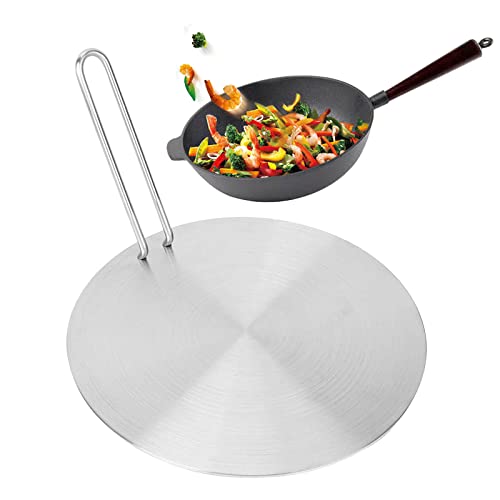 Adaptador de Placa de Inducción,Difusor de Calor Placa Difusor de Inducción de Acero Inoxidable para Horno Electromagnético,Cocina De Gas Y Cocina Eléctrica, Adaptador Inducción(24 cm)