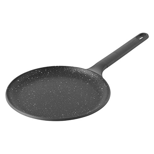 Berghoff Gem - Sartén antiadherente para panqueques (24 cm, aluminio fundido, 46 x 25 x 7 cm), color negro