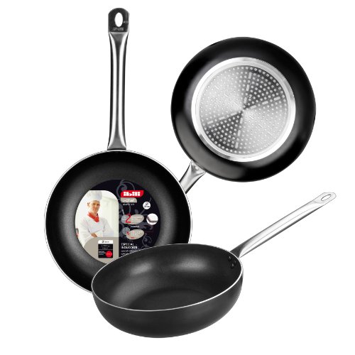 IBILI - Sarten honda con mango y asa i-chef, 32 cms, Aluminio, Antiadherente, Apto para induccion