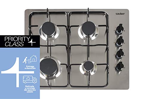Sauber - Encimera de Gas SEGN02-4 zonas de cocción - Gas Natural - Ancho: 60cm - ENTREGA EN DOMICILIO