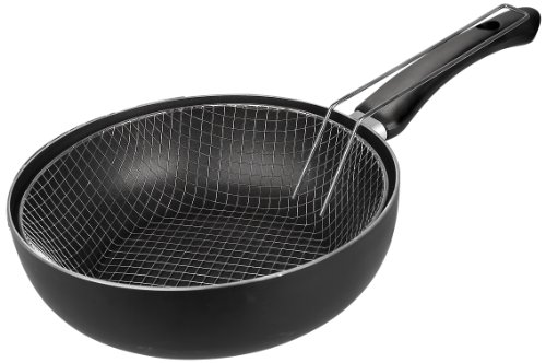 IBILI Juego de sartenes Inducta con Cesta 28 cm, Aluminio, Negro/Plata