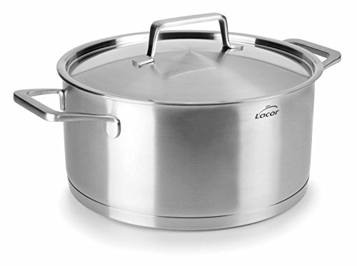 LACOR Foodie Cacerola con Tapa, Acero Inoxidable, Gris, 18 cm