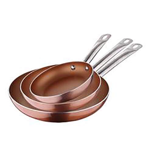 San Ignacio Juego de sartenes (18/22/26 cm) Professional Chef Copper Plus de alumino prensado aptas para induccion, Aluminio